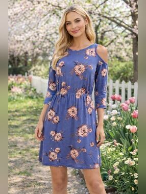 Floral Blue Dress